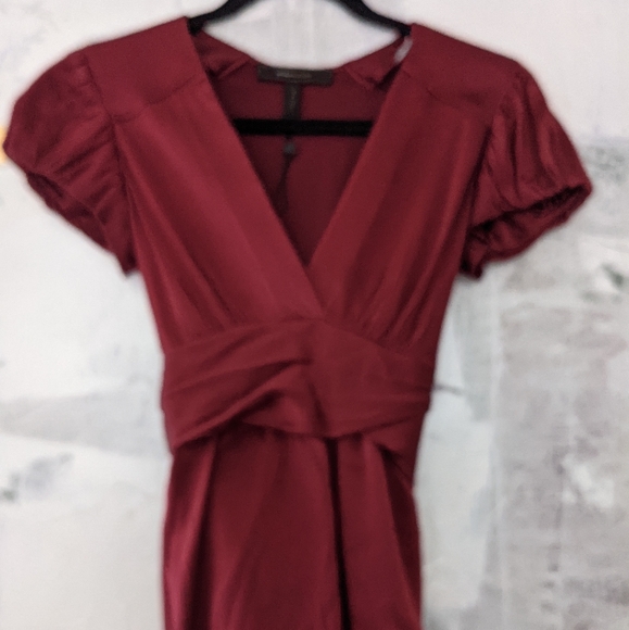 BCBGMAXAZRIA Sangria Red Blouse XXS - Picture 2 of 4